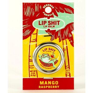 Lip Shit Lip Balm Mango Raspberry Beeswax Formula by Blue Q